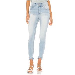 Free People We The Free Wild Child High Waist Skinny Jean Frayed Hem Size 28